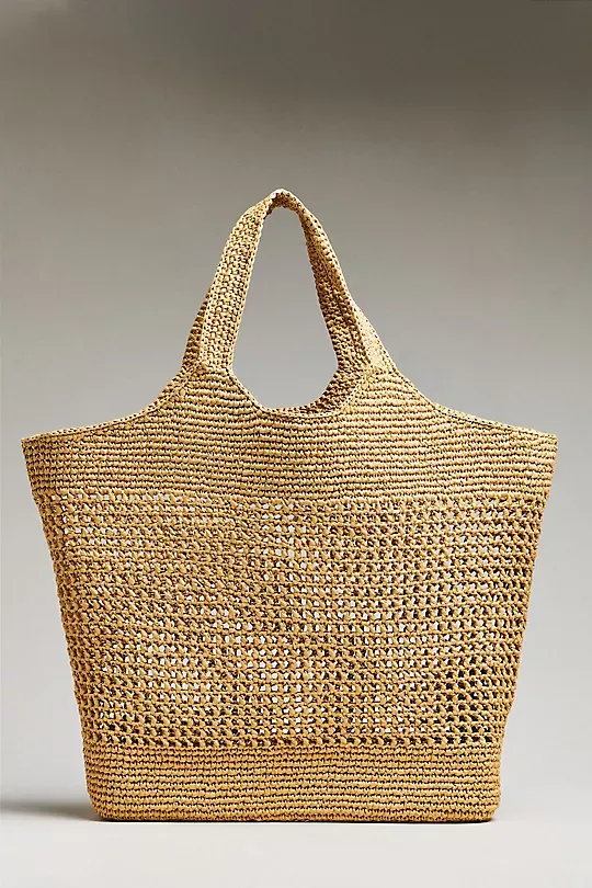 By Anthropologie , Woven Slouchy Tote Bag
