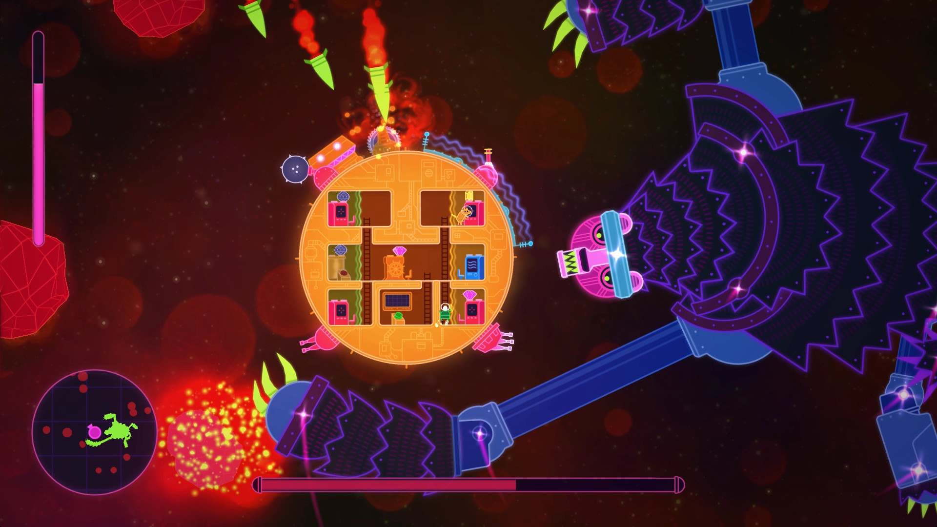 Lovers in a dangerous spacetime