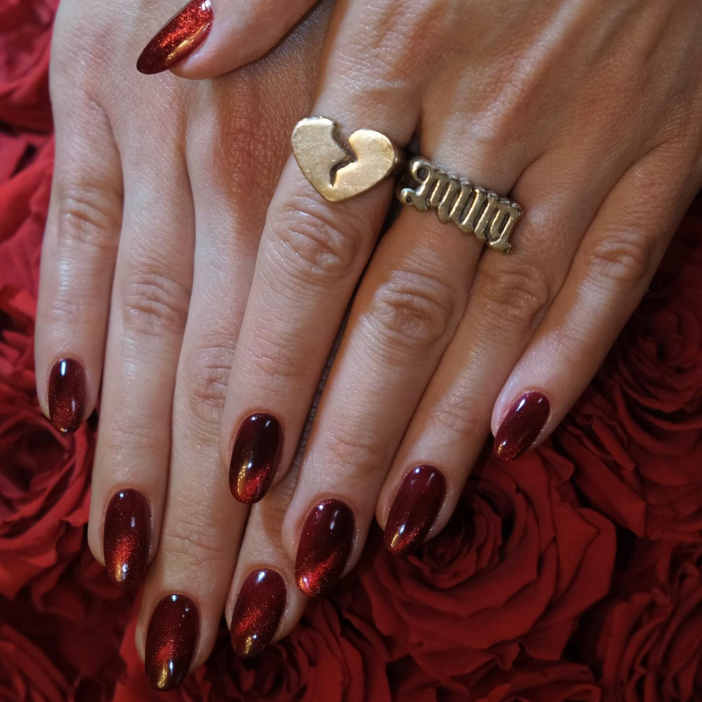 ruby velvet nails