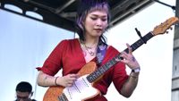 Yvette Young of Covet performs during Swanfest at Heart Health Park on April 23, 2022 in Sacramento, California