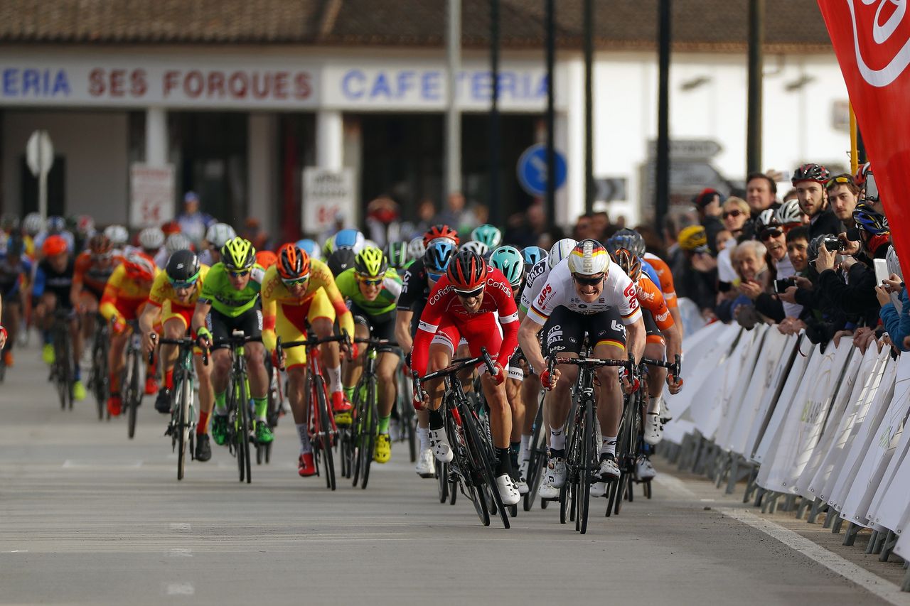 Andr&eacute; Greipel opened his sprint early at the Trofeo Porreres.