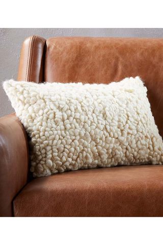 cb2 sherpa pillow, pillow insert