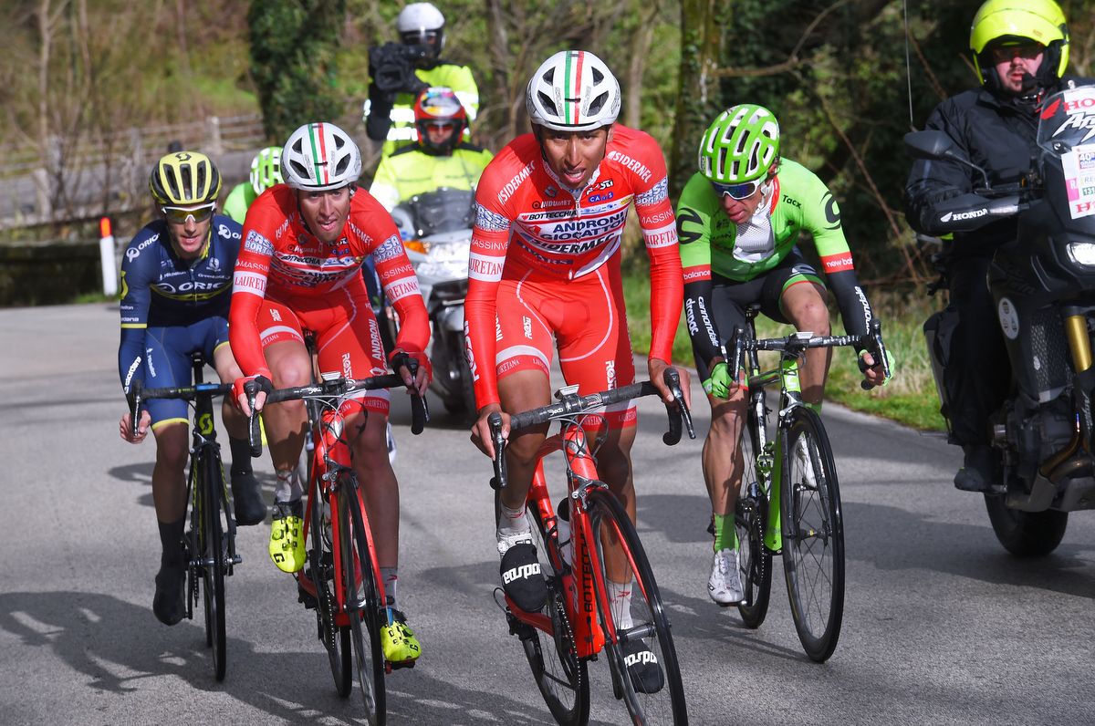 Egan Bernal (Androni Sidermec) pushes the pace