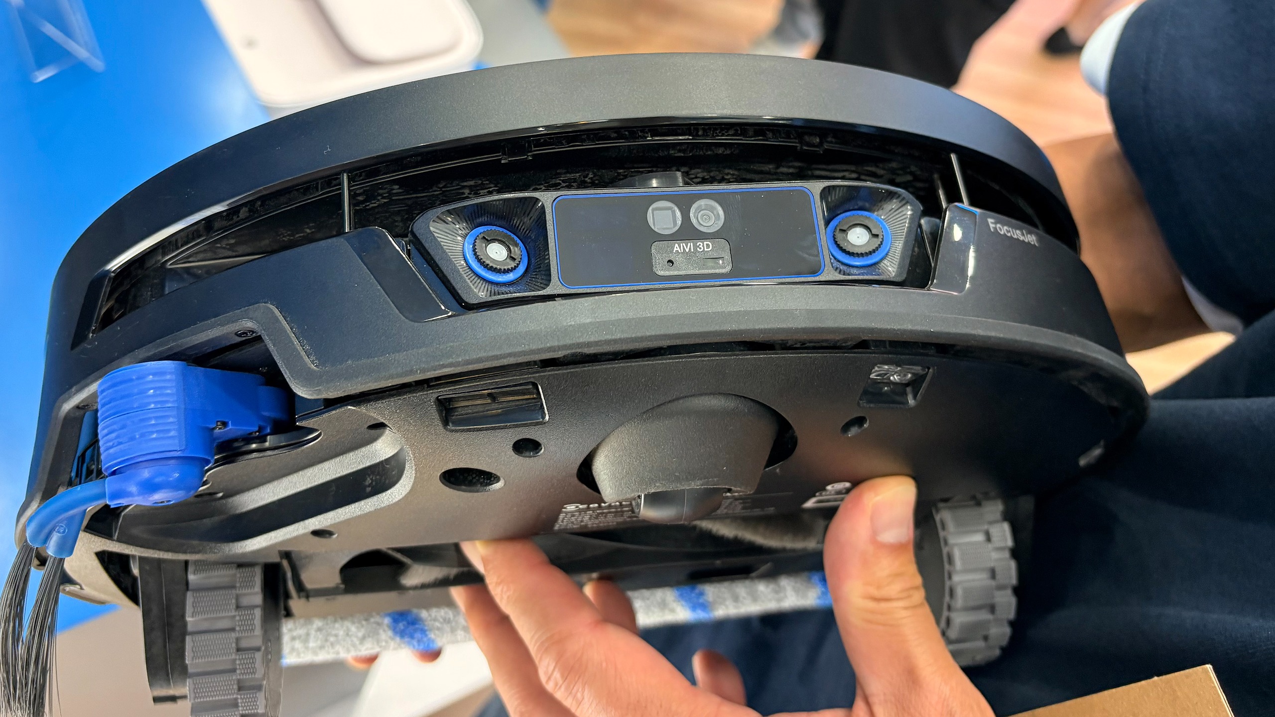 close-up of the Ecovacs Deebot X12S robotm vacuum at IFA 2026 in Berlin