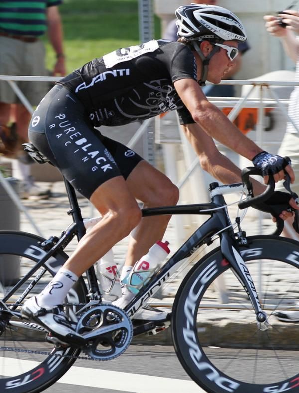 Timothy Gudsell (Pure Black Racing) charges ahead on the winning break.