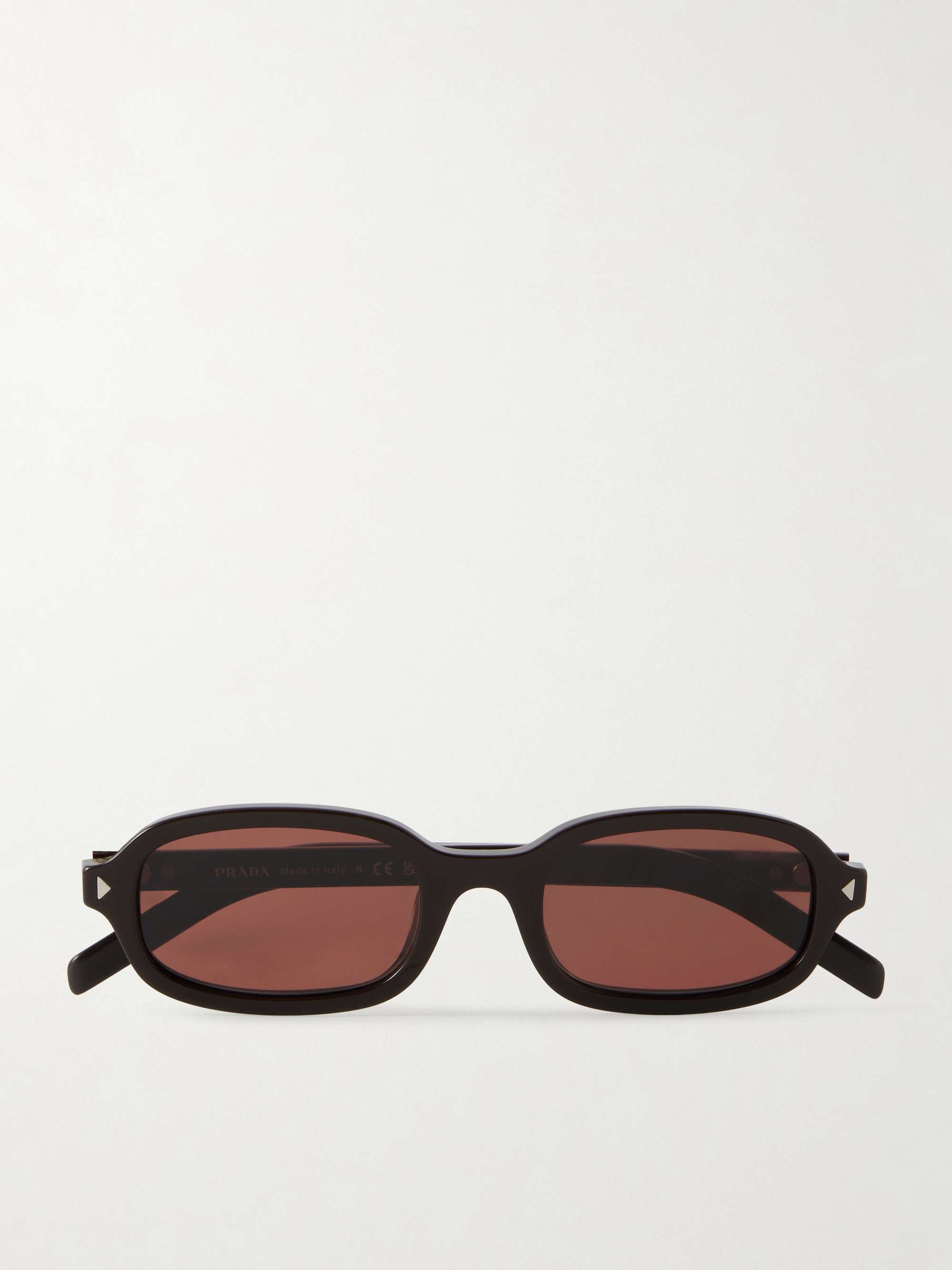 Rectangular-Frame Acetate Sunglasses