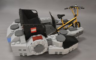 This Lego Millennium Falcon pedicab took nearly 33 days to design and build.