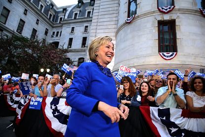 Hillary Clinton in Philadelphia on Monday.