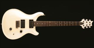 PRS Standard: Finished in Pearl White, and bearing no serial number, this pre-factory prototype was featured in the first PRS Guitars brochure.