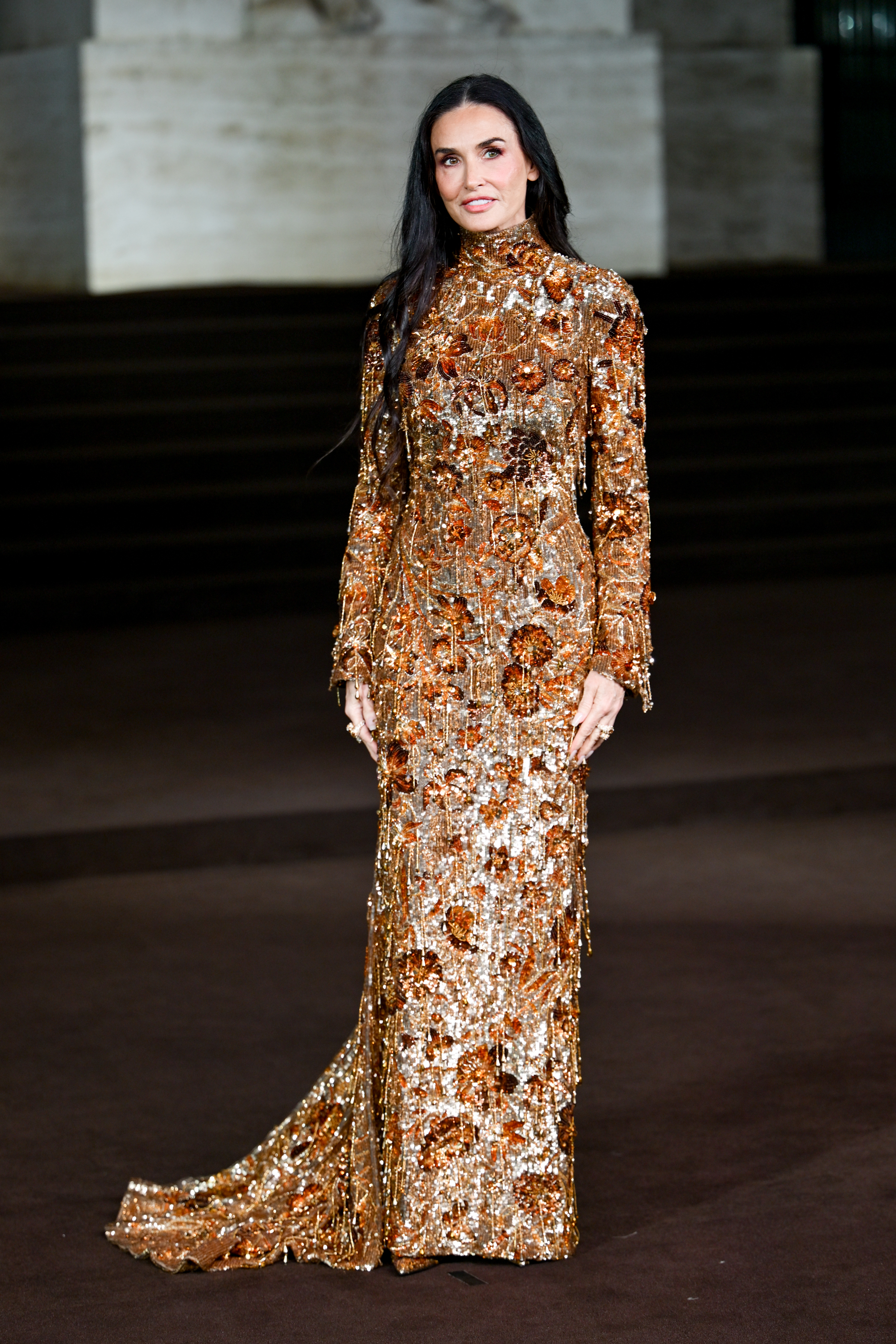Demi Moore attended the Gucci Fashion show