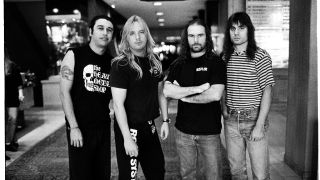 Slayer backstage in 1990