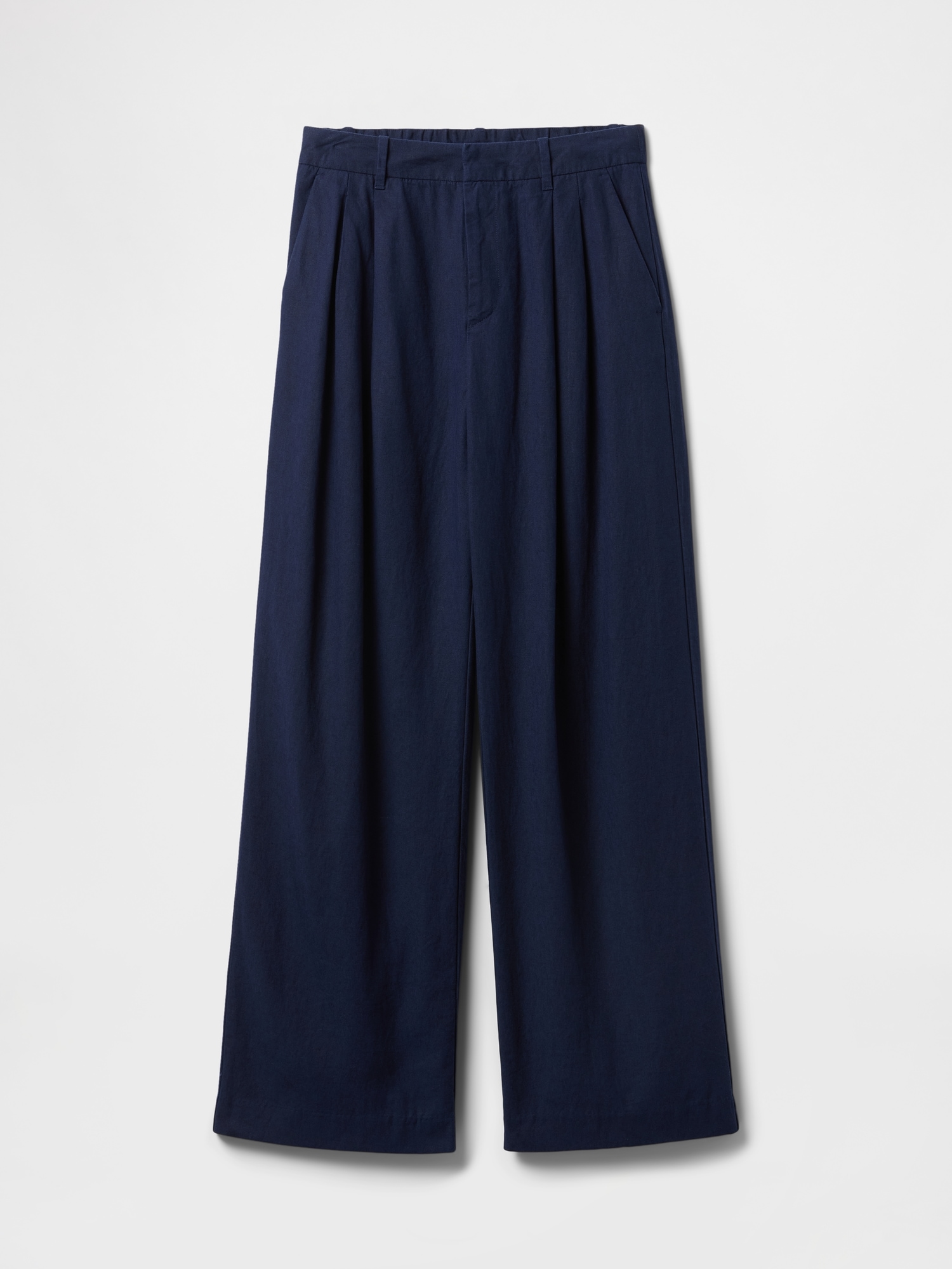 365 High Rise Linen-Blend Trousers