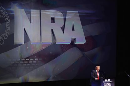 Donald Trump at an NRA event.