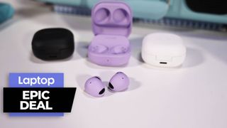 Galaxy Buds 2 Pro with charging cases in purple, black and white