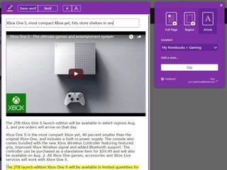 OneNote Web Clipper