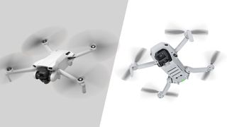 DJI Mini 3 and DJI Mini 2 compared when in flight