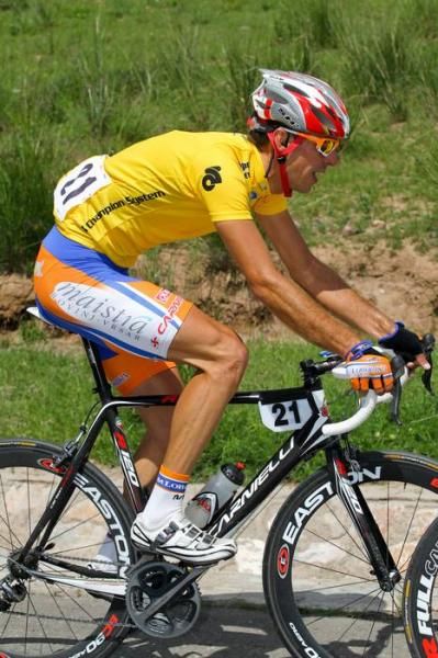Radoslav Rogina (Loborika) rode well up the climb staying with the leaders.