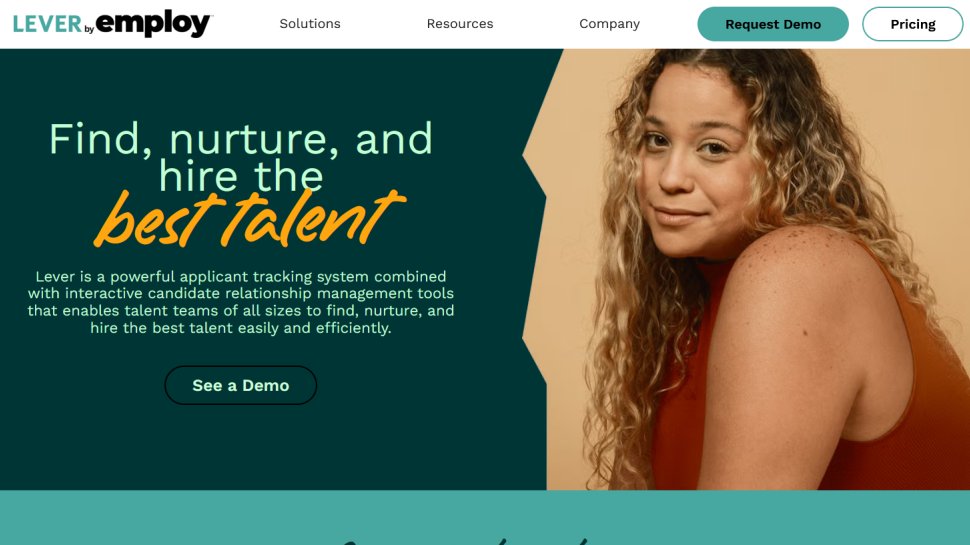 LeverTRM website screenshot (October 2025).