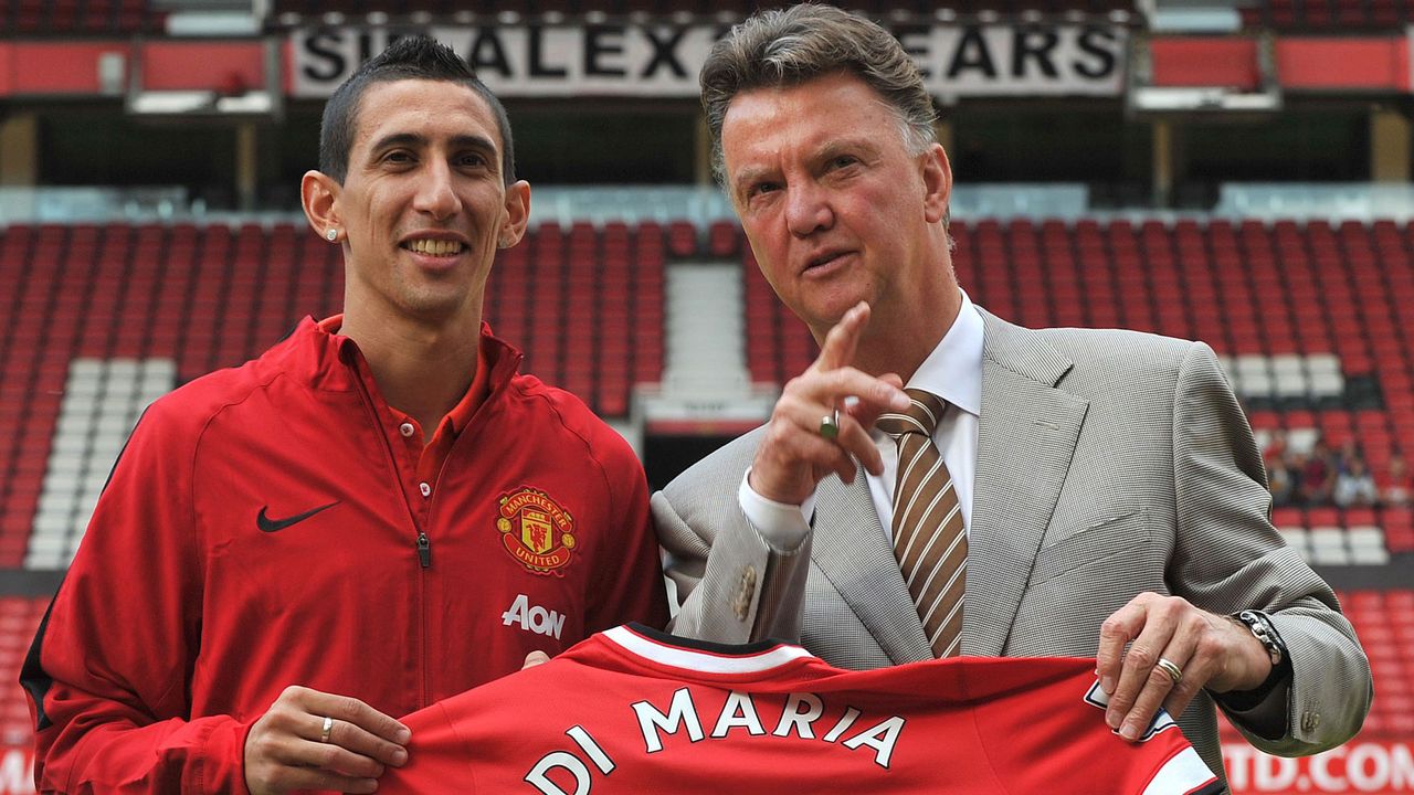 Angel di Maria and Louis van Gaal