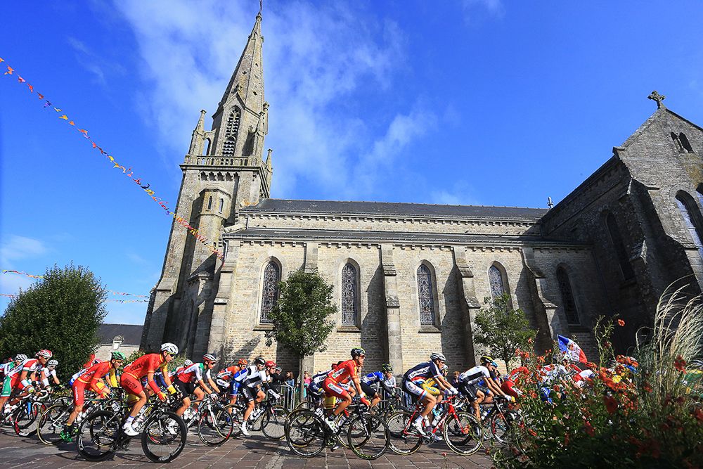 The peloton in action during the European championships