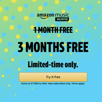 Amazon Music Unlimited: $7.99/£7.99 a month