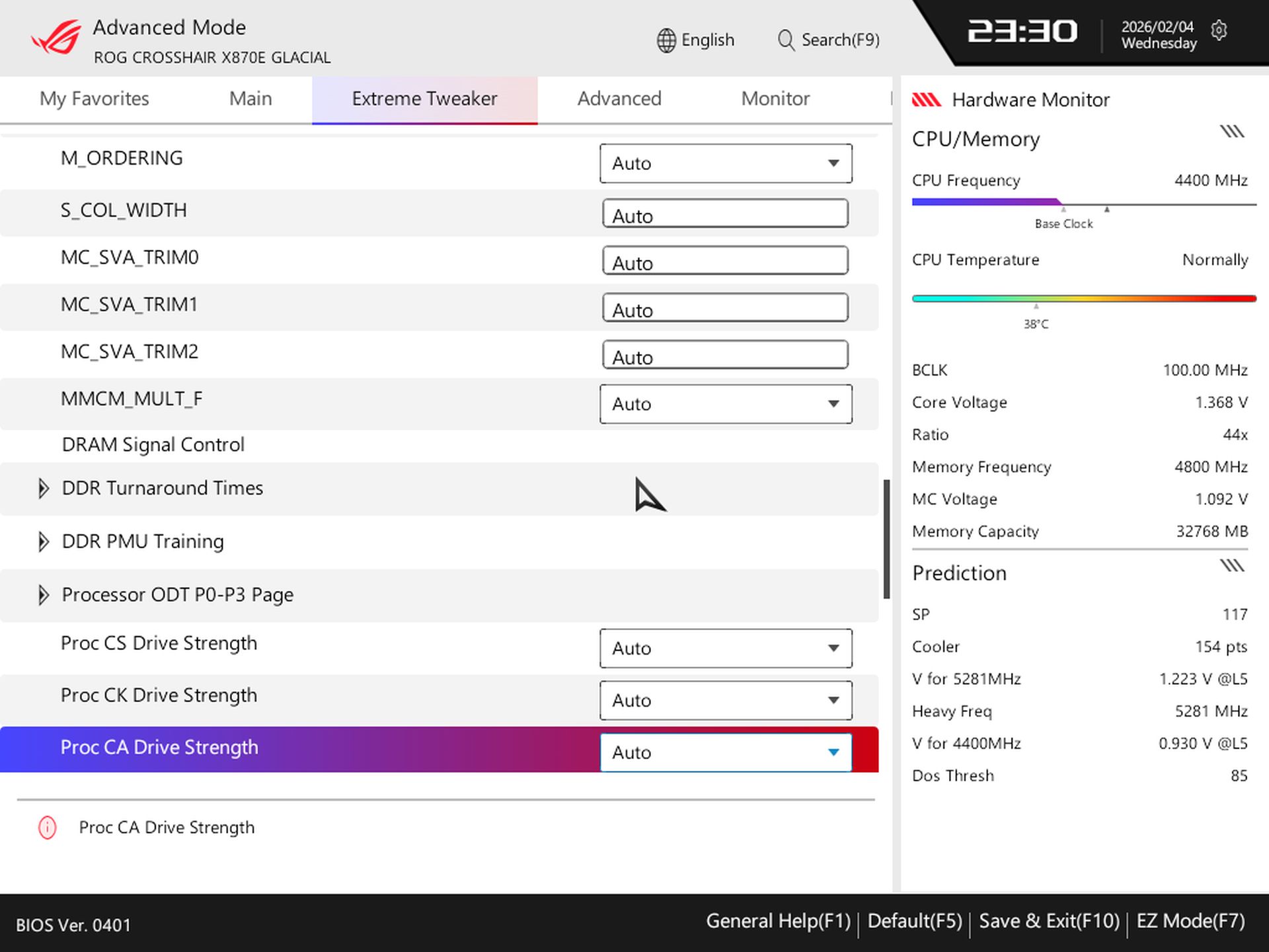 Asus ROG Crosshair X870E Glacial - BIOS