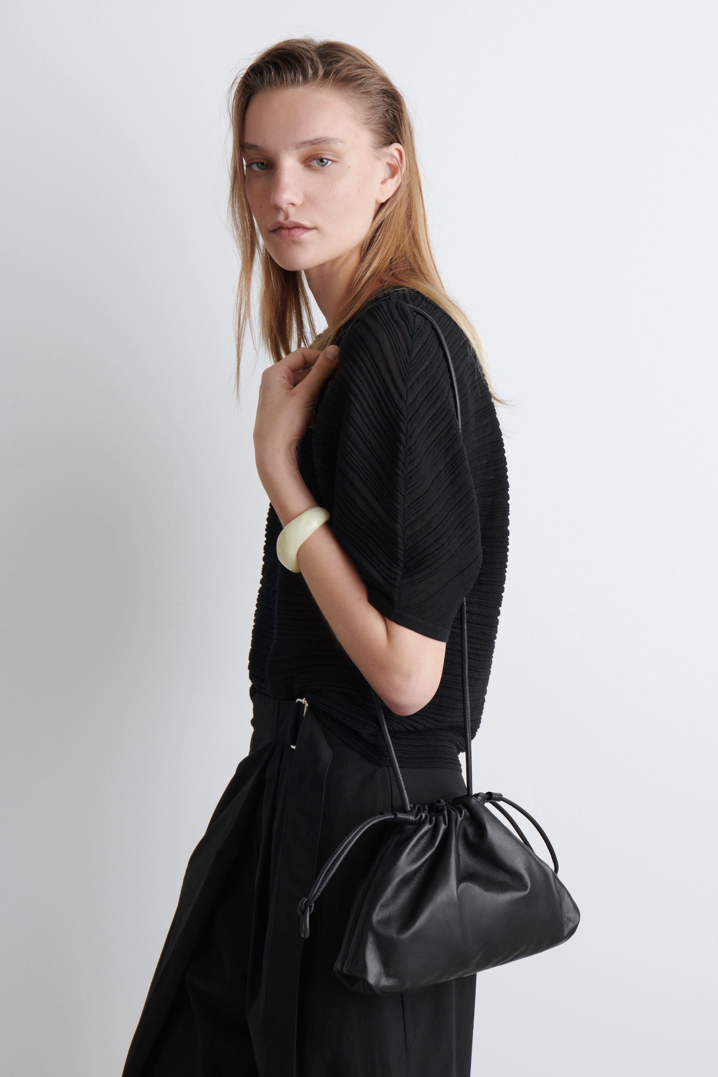 Mini Cavatelli Clutch Bag - Leather
