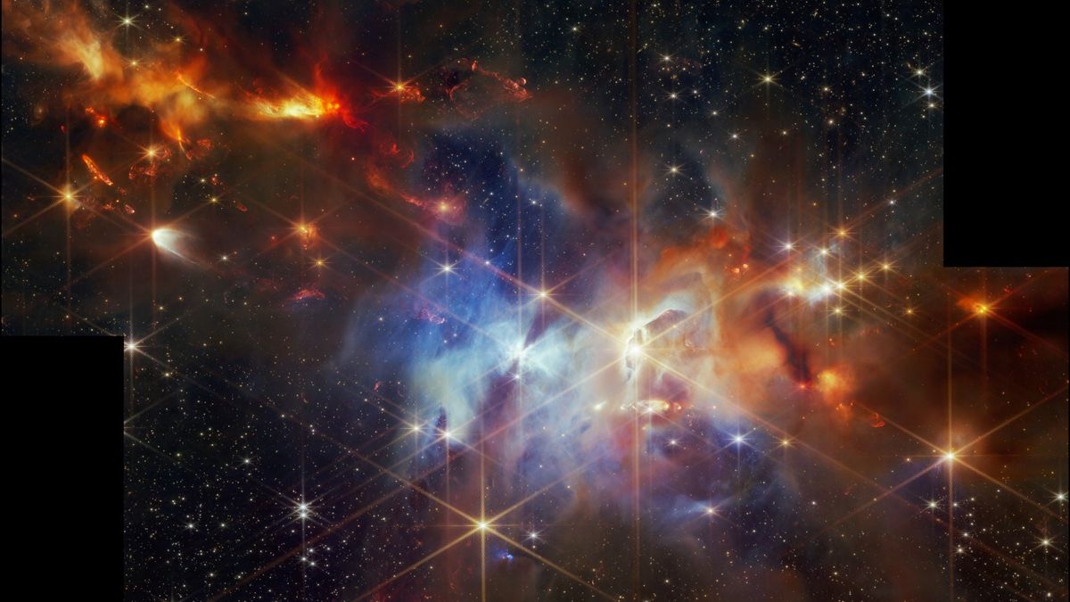 Космическият телескоп Джеймс Уеб шпионира невиждано досега звездно поведение в далечна мъглявина (видео, снимка)