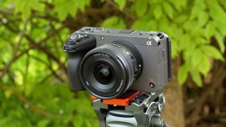 The Sony FX30's gyro stabilization is one of its best features and its  most irksome