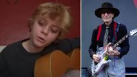 Todd Crozier and Steve Vai comp - the 16-year-old indie folk musician has been praised by Vai online