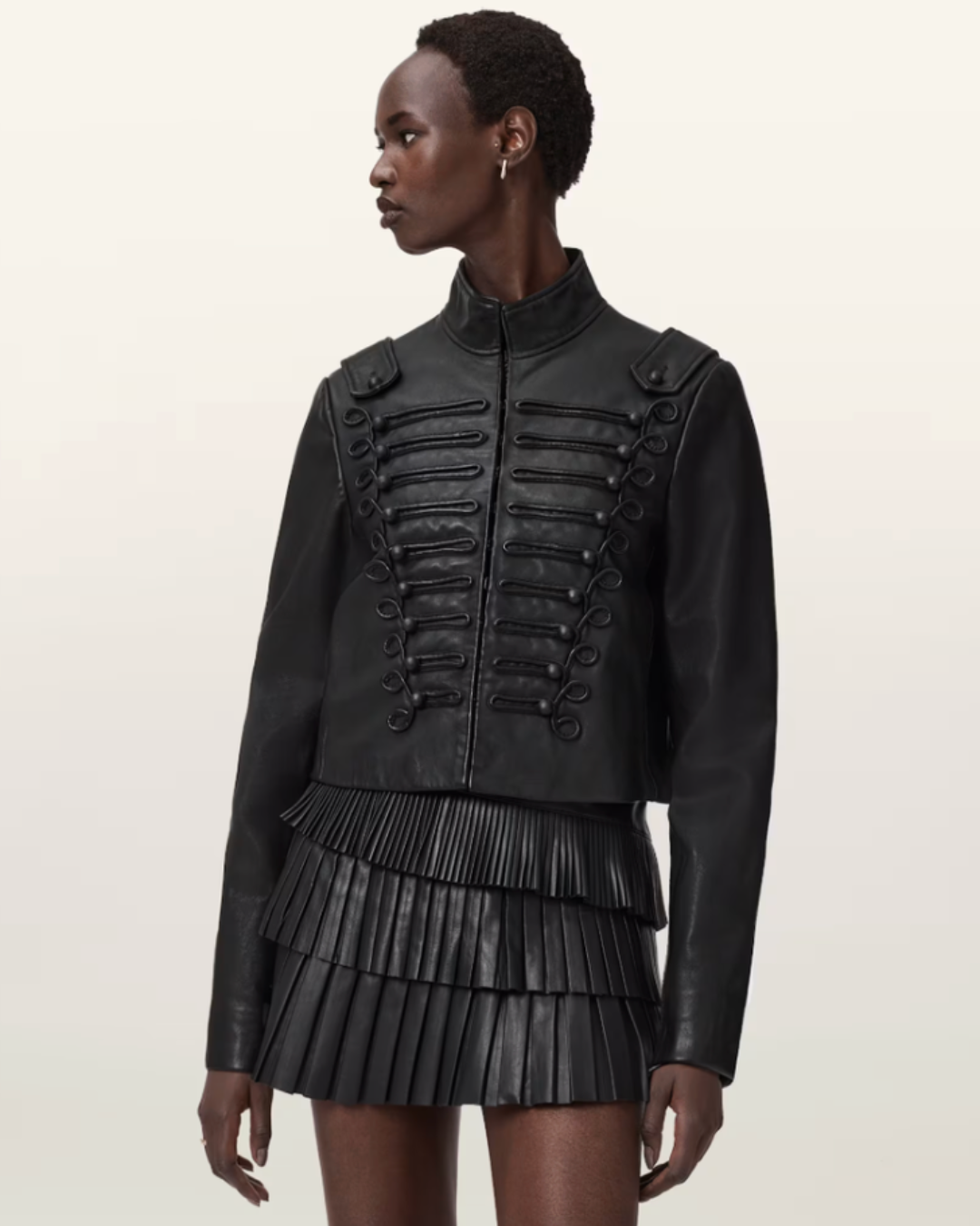 Allsaints, Rummy Cropped Leather Jacket
