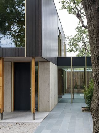 exterior Vertical timber planks