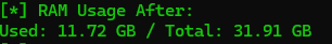 Screenshot of RAM optimizer in use