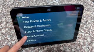 Amazon Echo Show 8 (2023) in use by author
