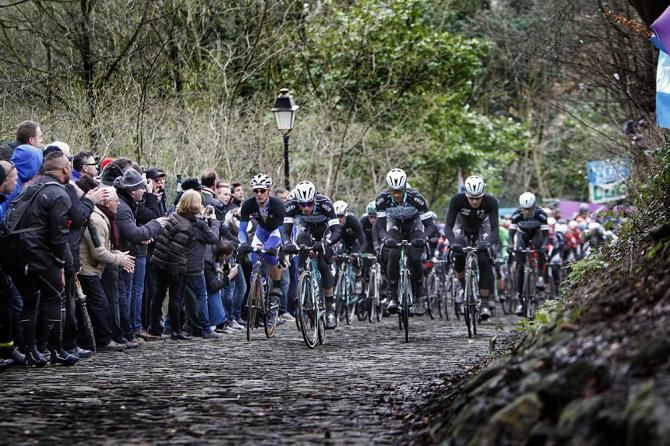 The peloton on the climbs