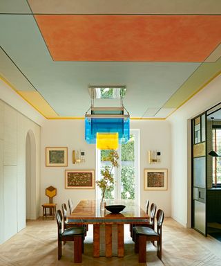 Ceiling ideas with painted block color ceiling