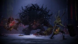 Wo Long: Fallen Dynasty screenshot of a boss fight taken in the game's photomode.
