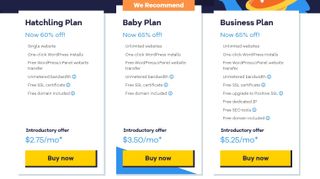 HostGator's pricing plans
