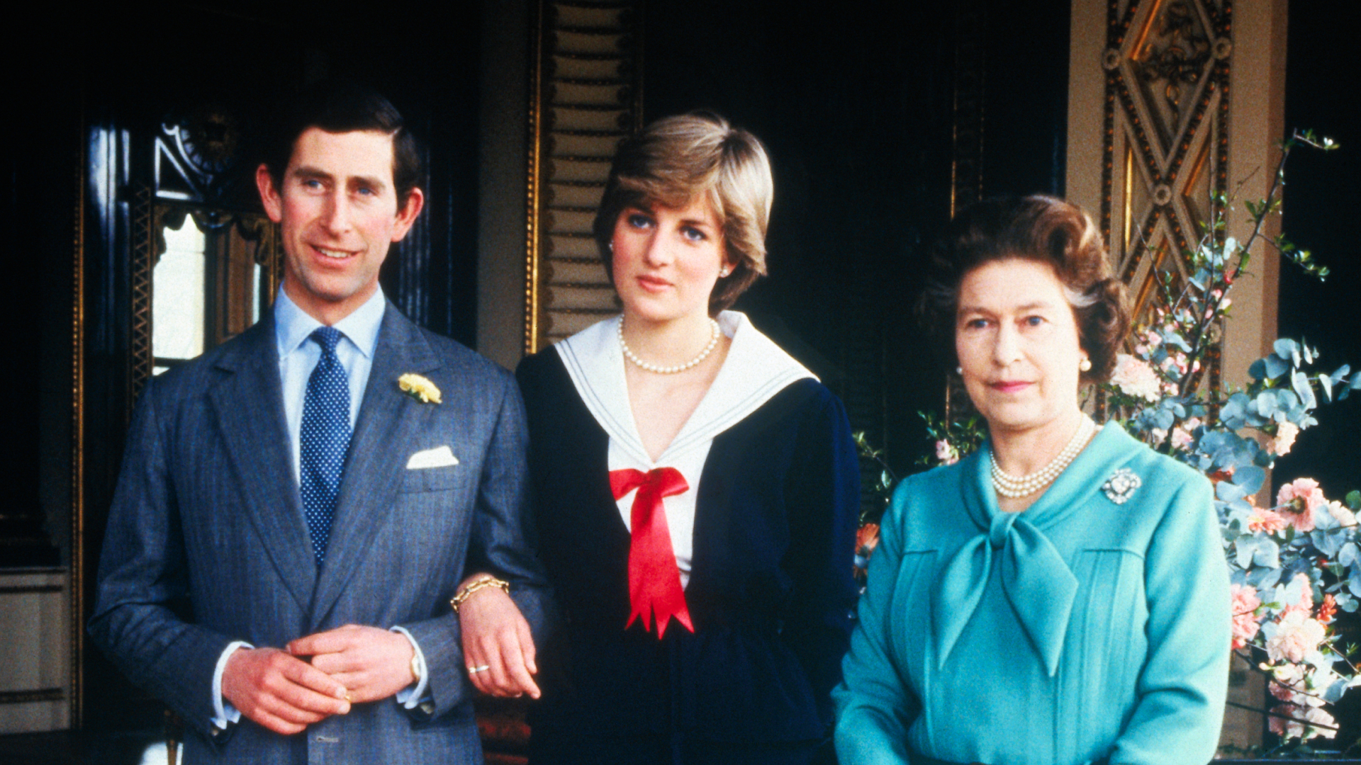 After the Privy Council sanctioned their wedding, Lady Diana Spencer and Prince Charles pose with Queen Elizabeth at Buckingham Palace, London, in March 1981