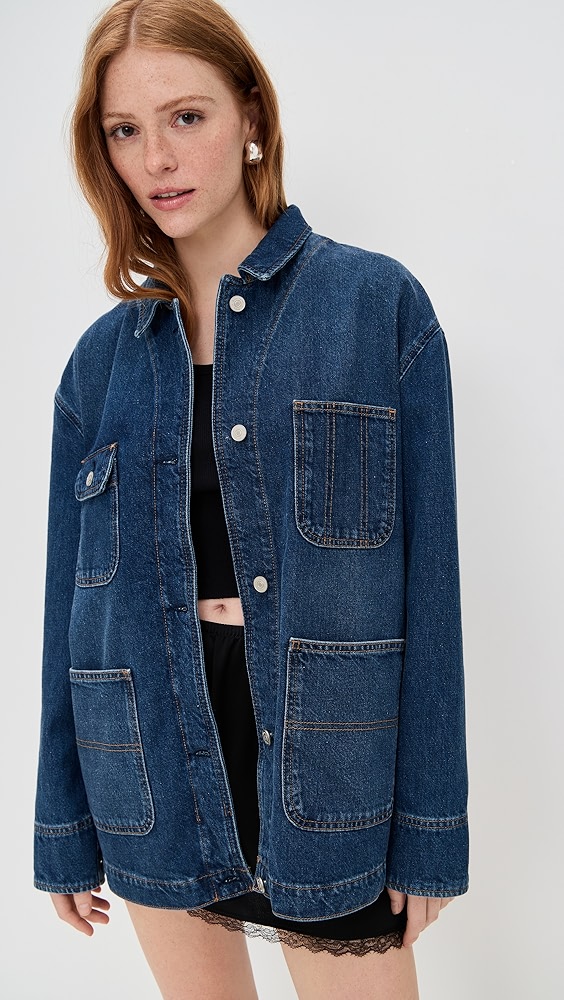 Reformation Emery Denim Chore Jacket