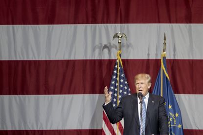 Donald Trump speaks in Indiana