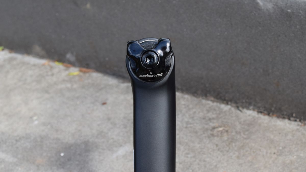 The seat post comes with two different clamps for different seat rails