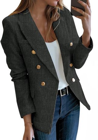 Happy Sailed, Double Breasted Tweed Blazer