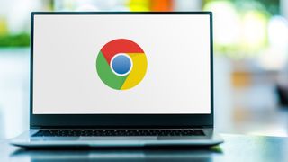 Chrome browser on laptop