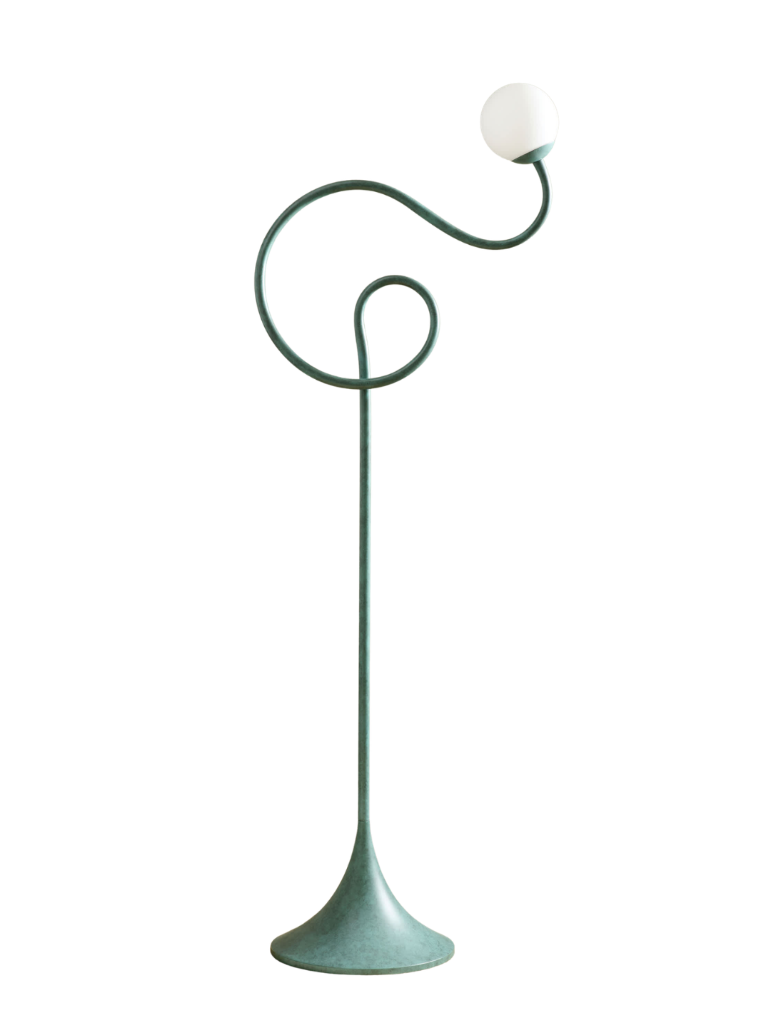 a swirling floor lamp