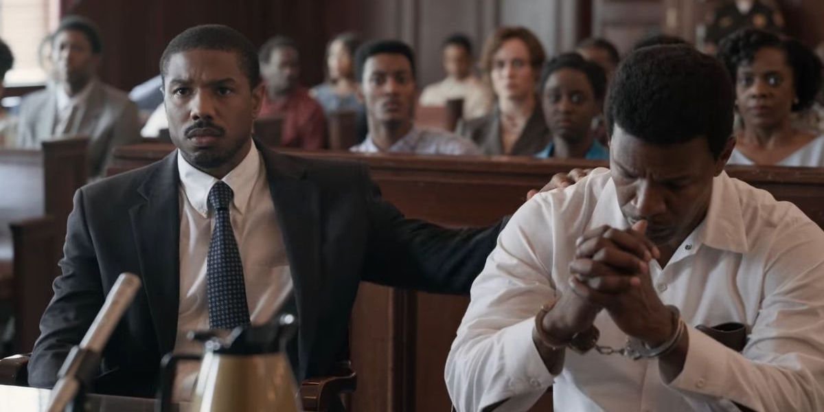 Michael B. Jordan and Jamie Foxx in Just Mercy