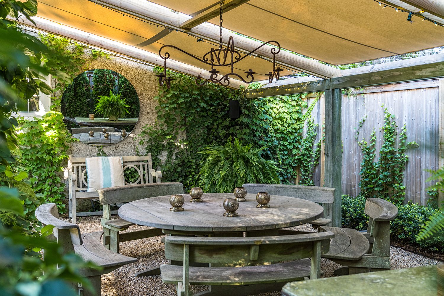 summerhouse ideas with a covered area and seating