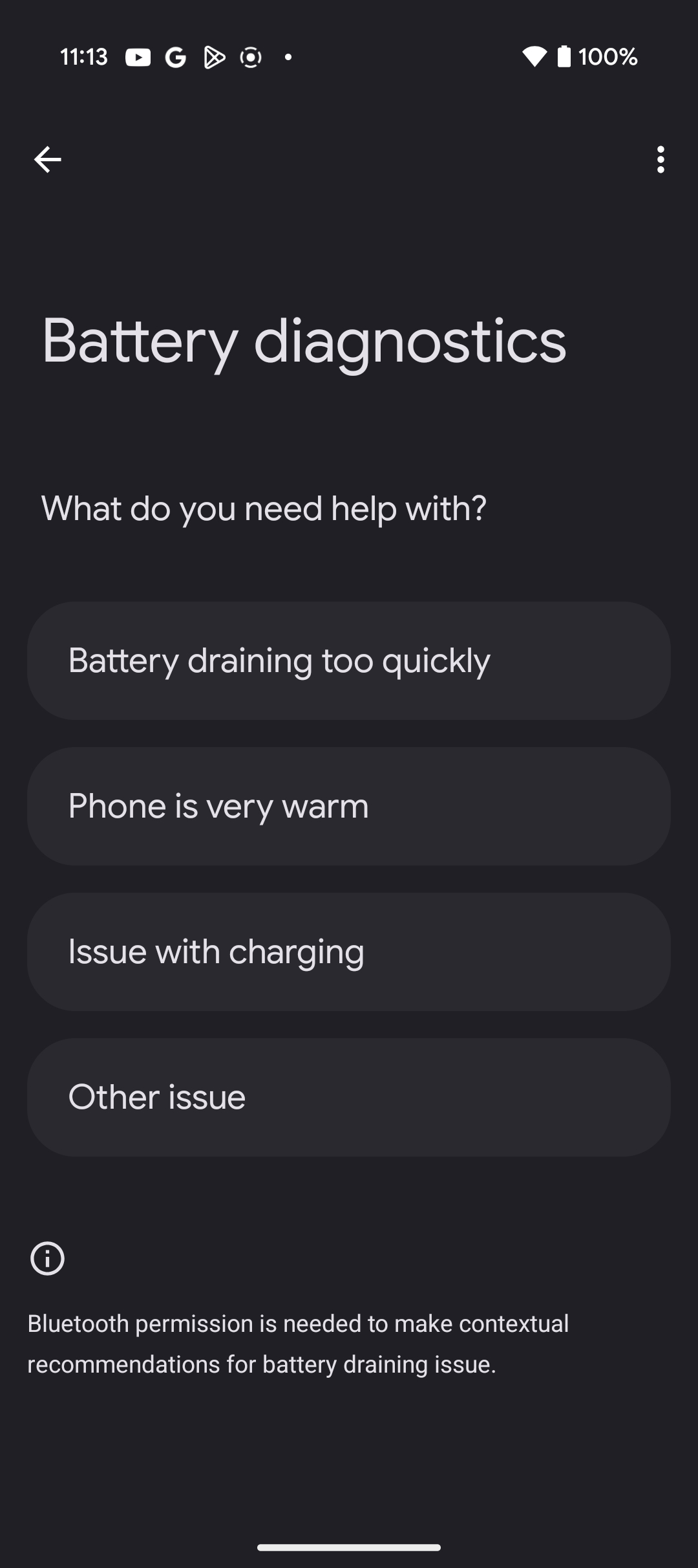 Screenshots for battery info pixel 9