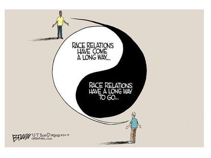 Editorial cartoon Ferguson race relations