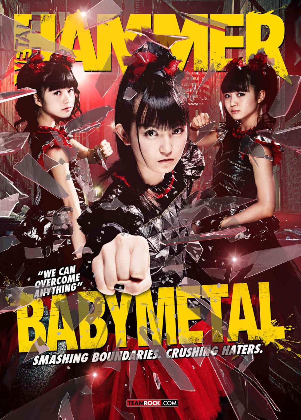 The cover of Metal Hammer issue 281 featuring Babymetal